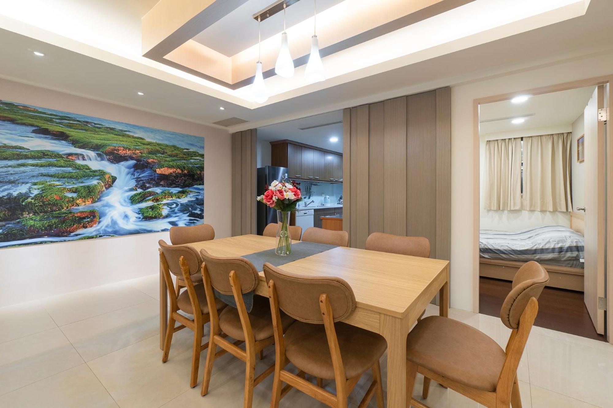 Apartment 3b2b Warm Cinema 4 Min To Xinyi Anhe Mrt 三房二衛 投影機 4分到信義安和站