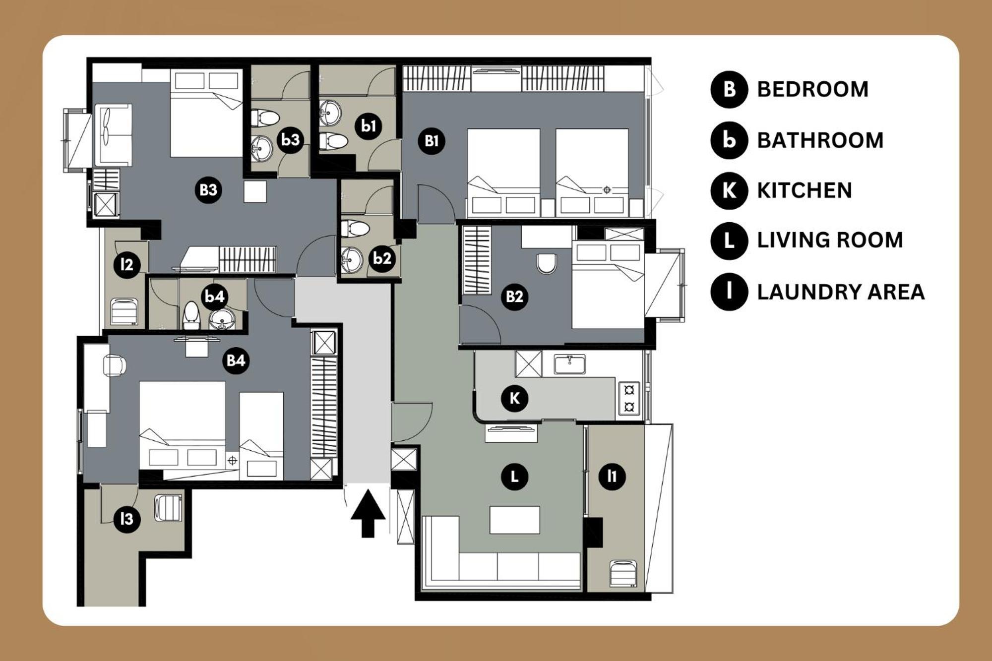 Apartment Three Master Bedrooms 4b4b 1min To Sys Mrt 三主臥4房4衛 1分到國父紀念館站 *
