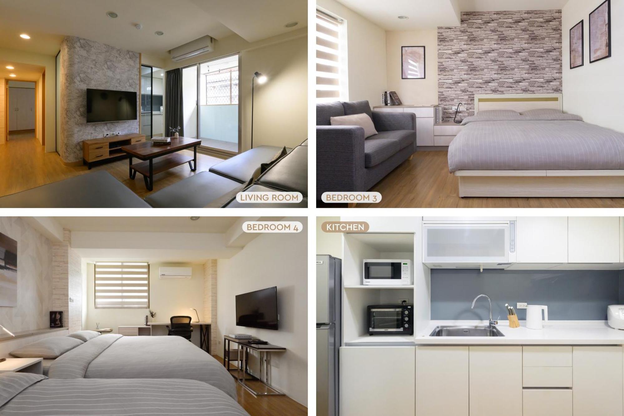 Apartment Three Master Bedrooms 4b4b 1min To Sys Mrt 三主臥4房4衛 1分到國父紀念館站 Taipei